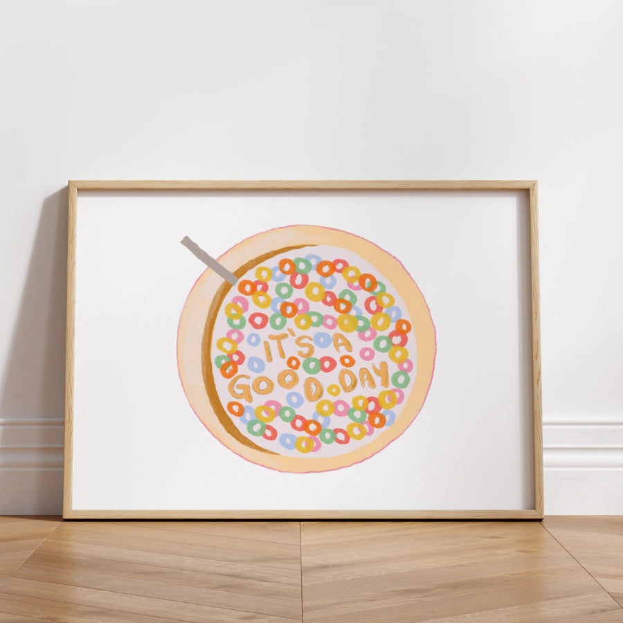 Cereal Bowl Wall Art – It’s a Good Day Print