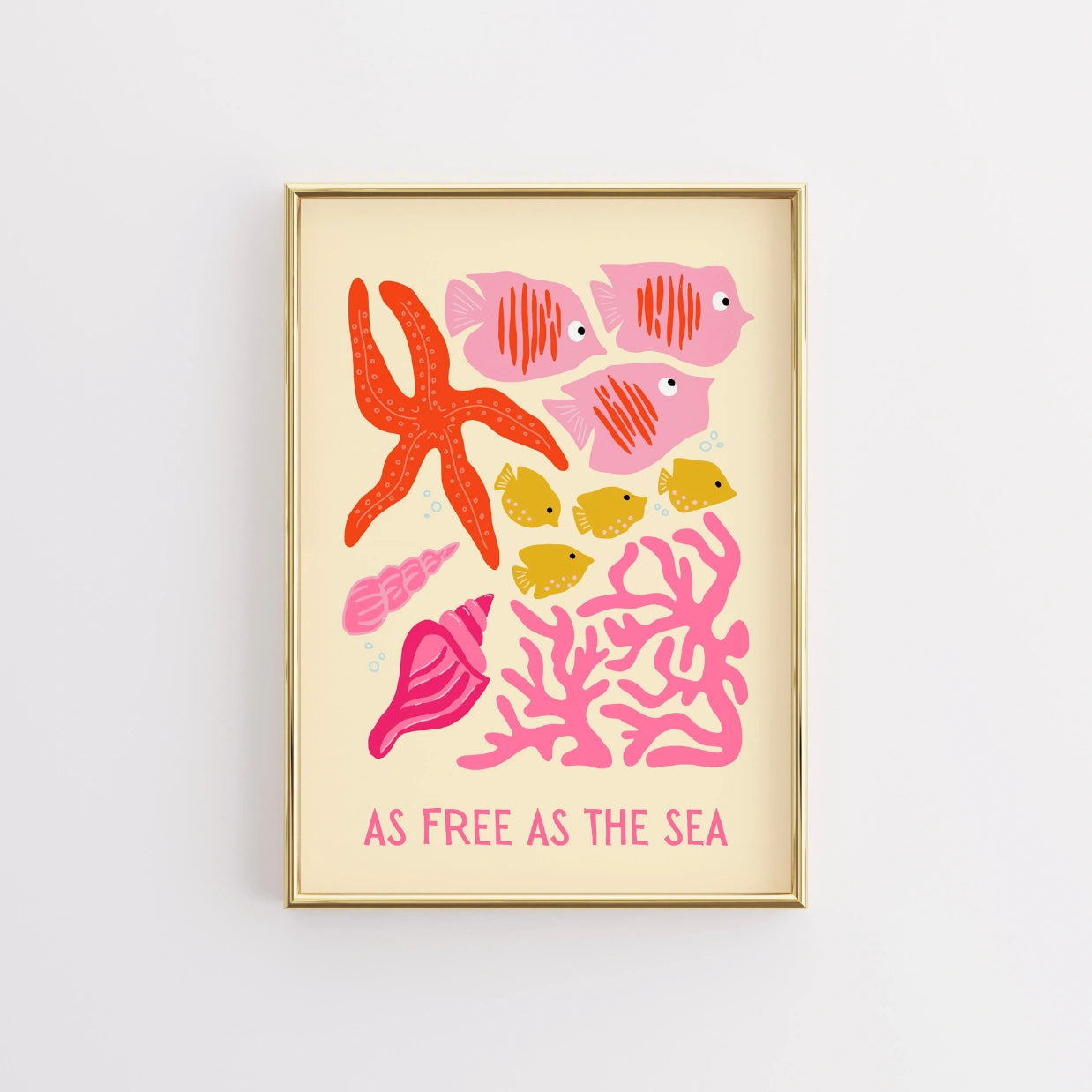 As Free As the Sea – Colorful Ocean Wall Art Print