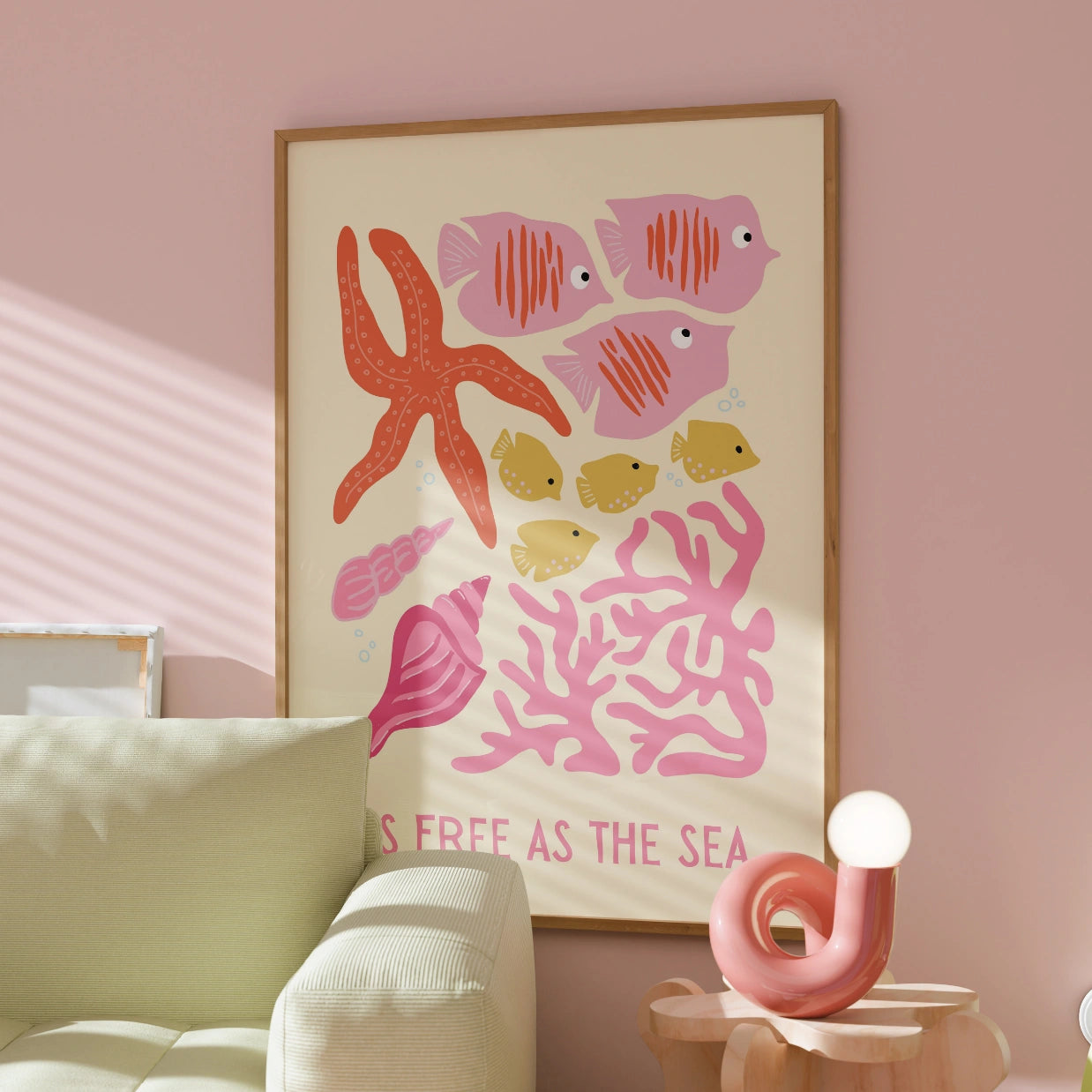 As Free As the Sea – Colorful Ocean Wall Art Print