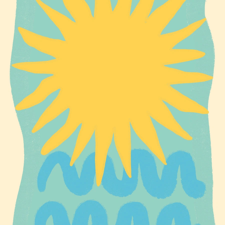 Sun and Sea Wall Art - Bold Coastal Summer Print