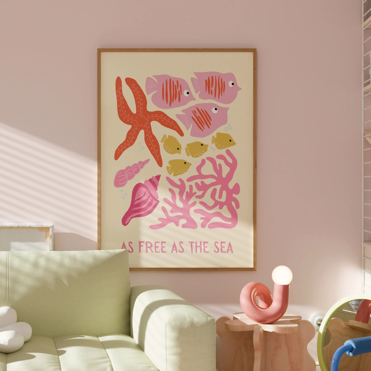 As Free As the Sea – Colorful Ocean Wall Art Print