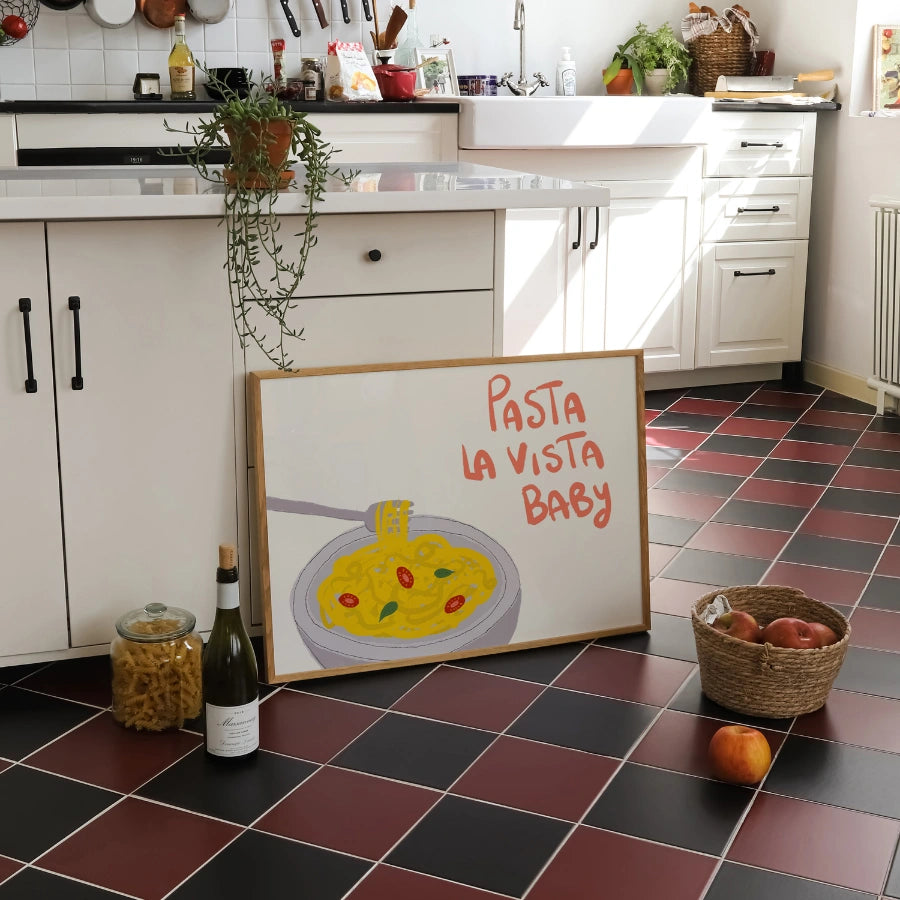 Pasta La Vista Baby Wall Art – Funny Kitchen Print