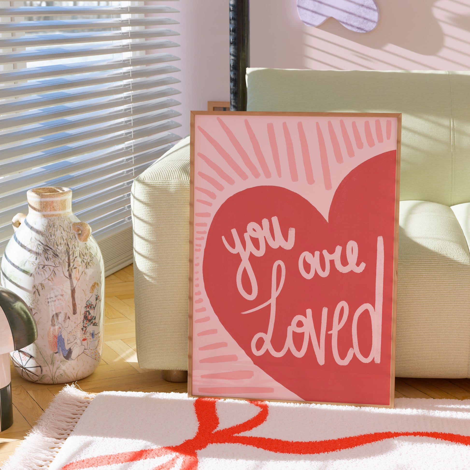 Arte murale "Sei amato" - Stampa di incoraggiamento cristiano