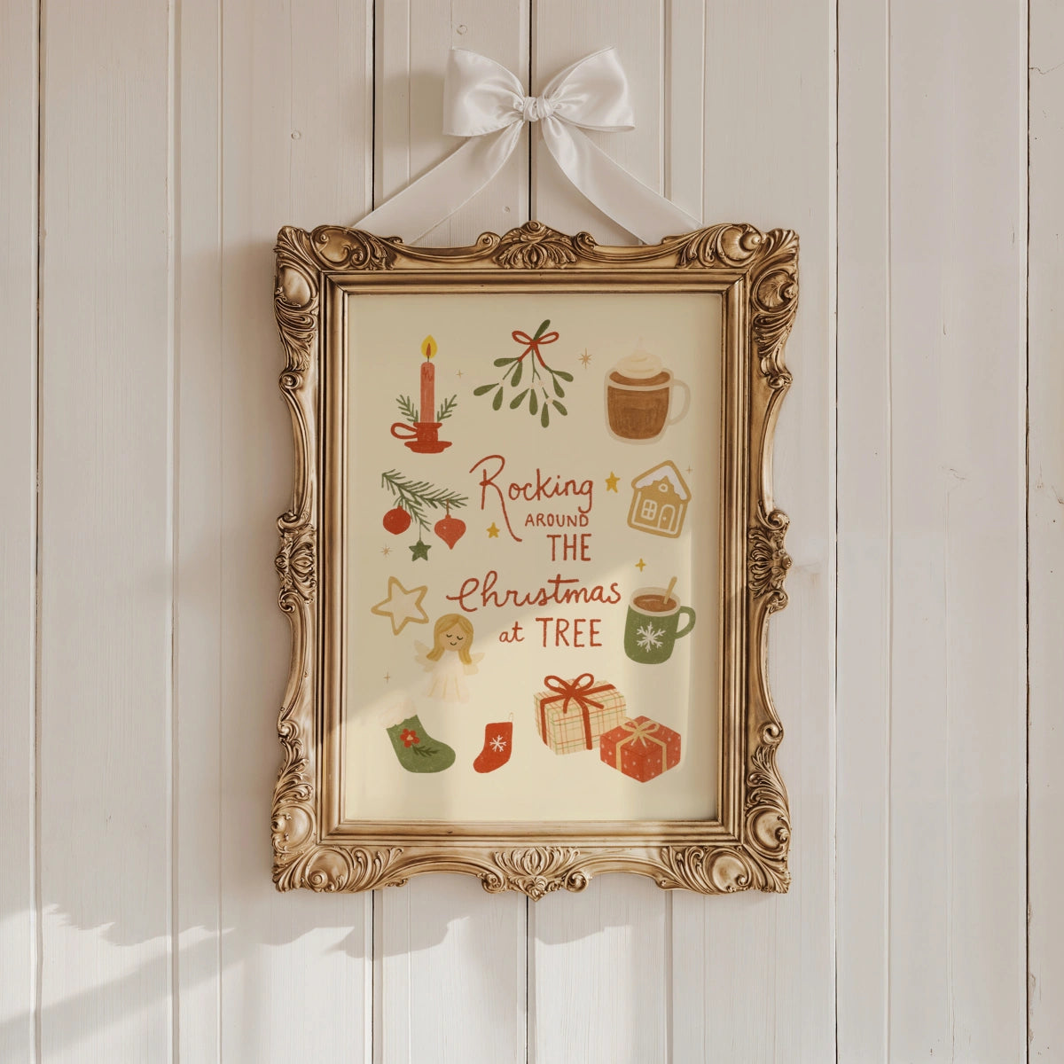 Schaukeln um den Weihnachtsbaum (Druck)