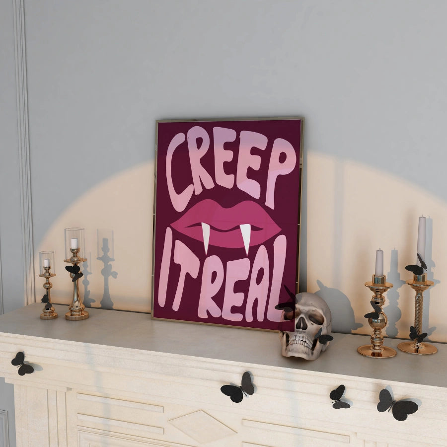 Vampire Lips Halloween Print – Creep It Real Wall Art