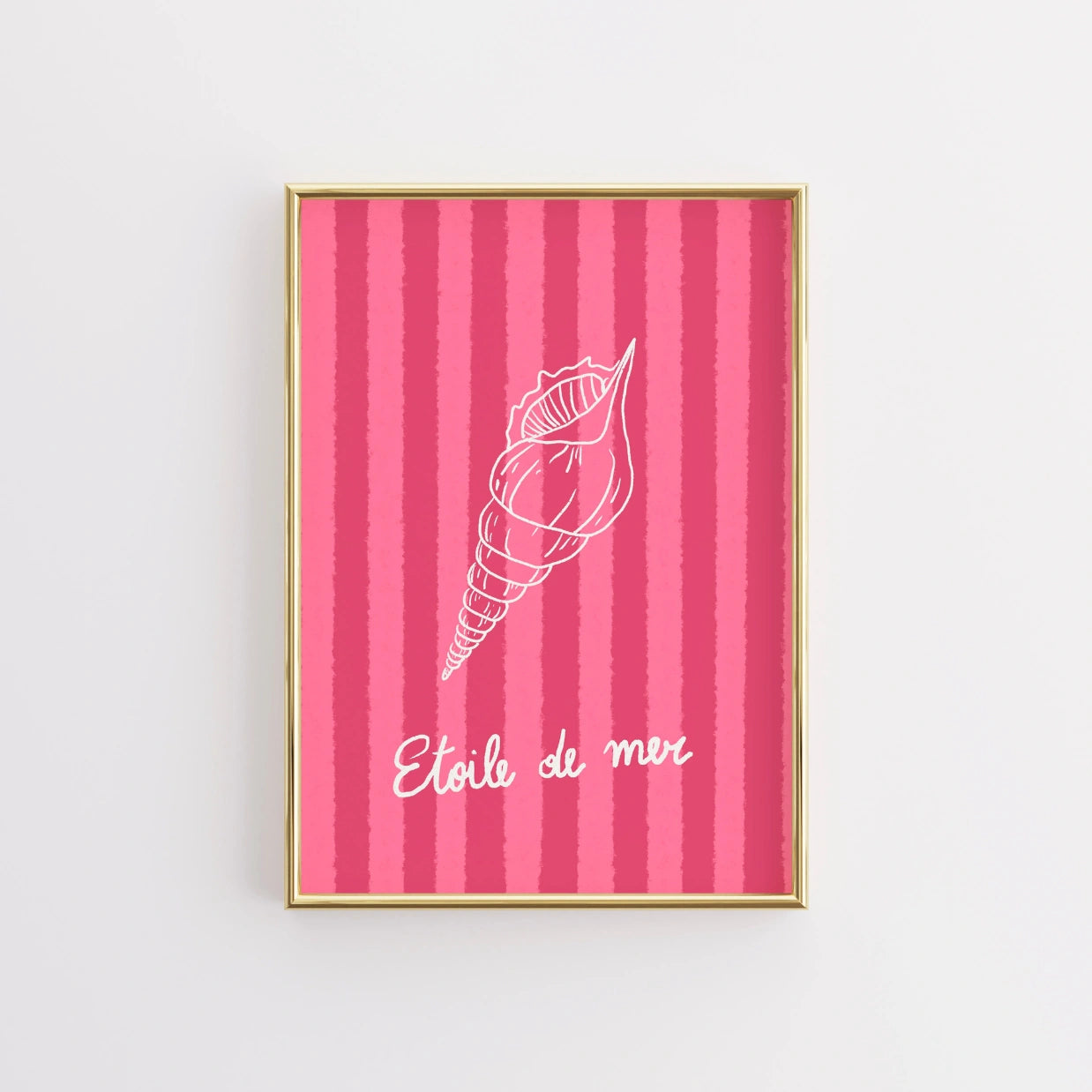 Étoile de Mer Print – Pink French Coastal Wall Art
