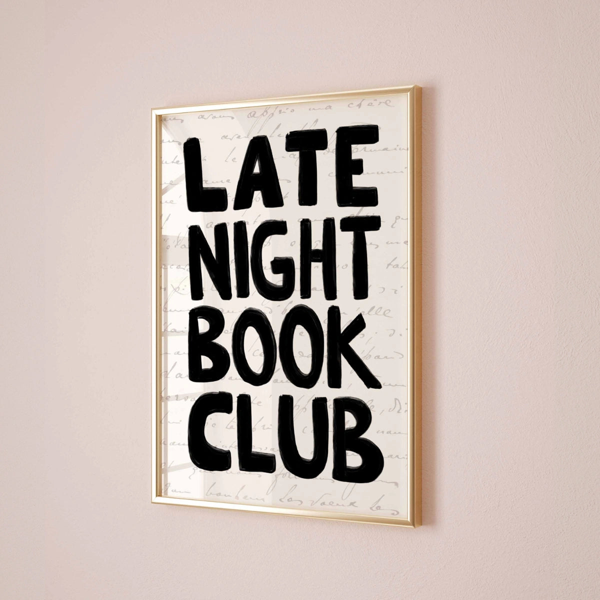 Late Night Book Club Druck – Lustige Wanddeko für Bücherwürmer
