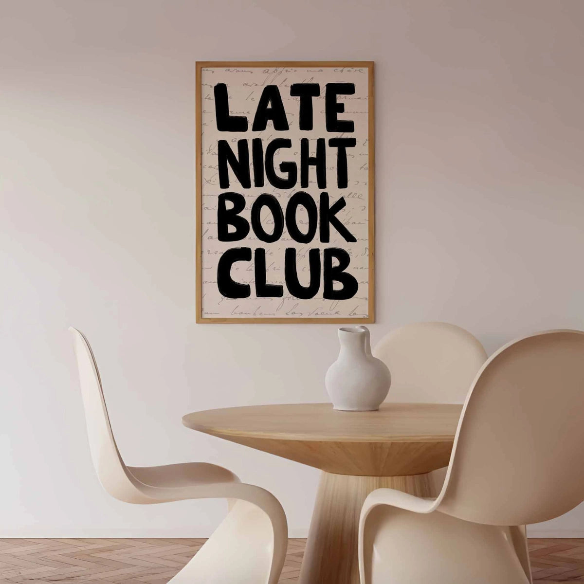 Late Night Book Club Druck – Lustige Wanddeko für Bücherwürmer