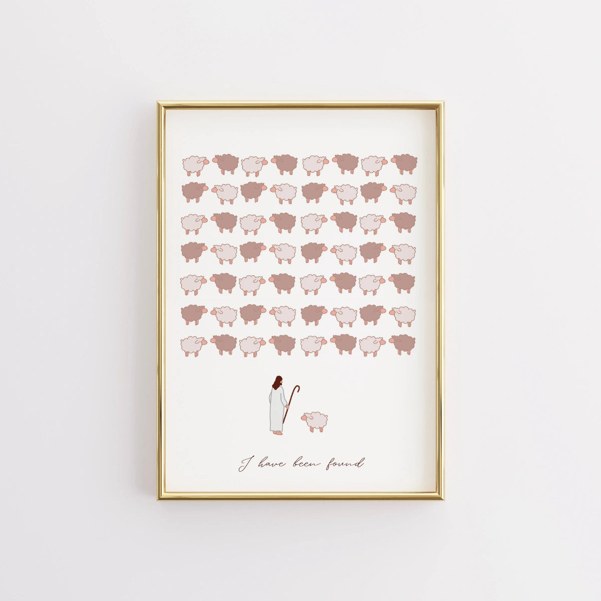 I Have Been Found Print – Lost Sheep Bible Verse Wall Art