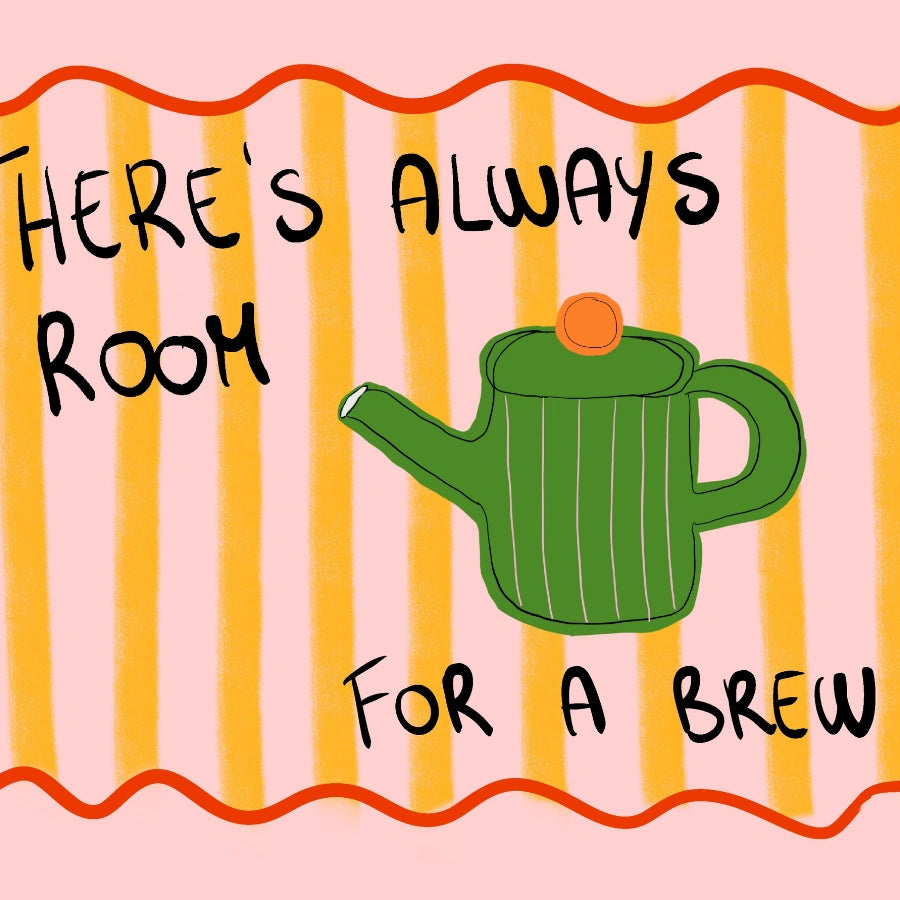 Tea Lover Wall Art – Funny Kitchen Print with Teapot