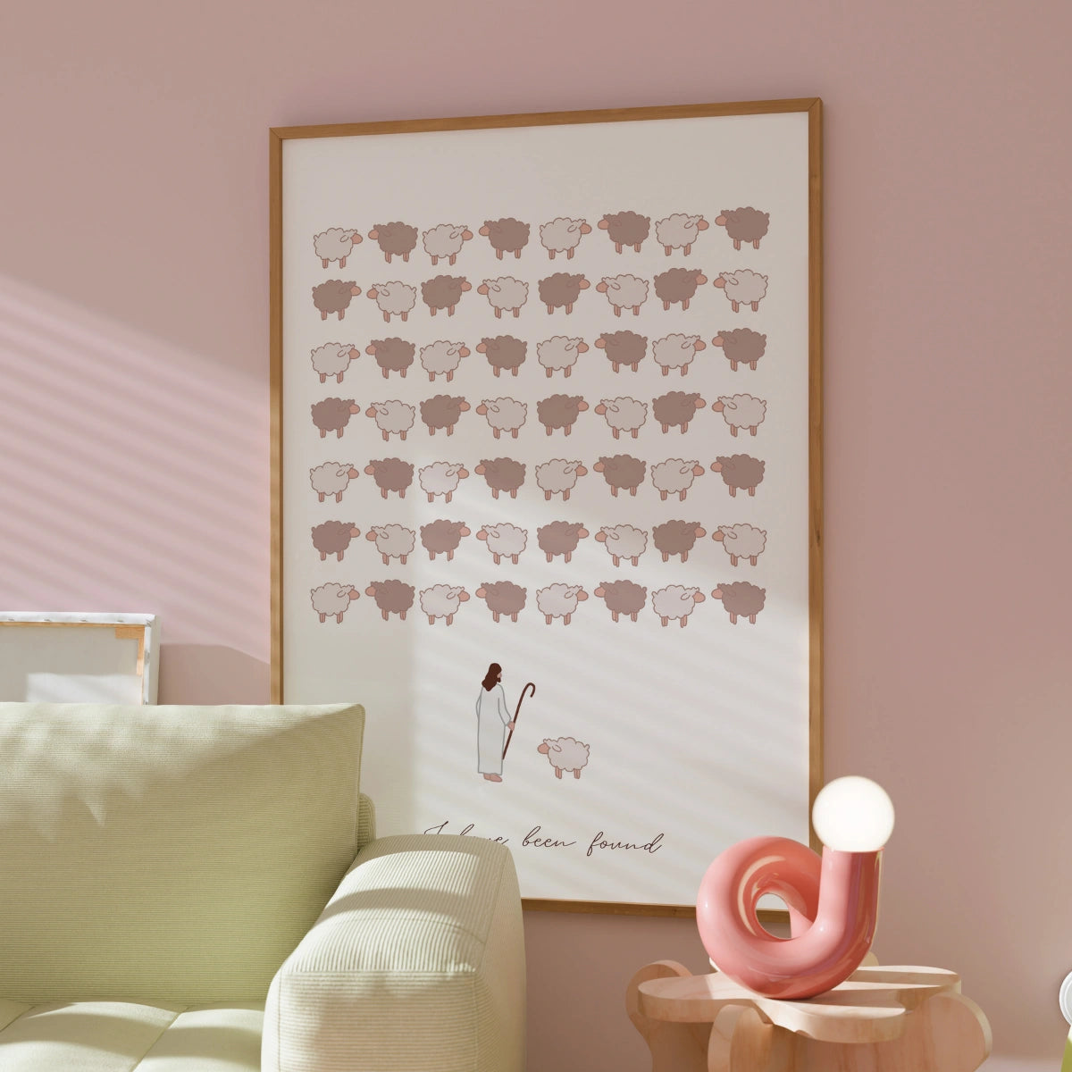I Have Been Found Print – Lost Sheep Bible Verse Wall Art