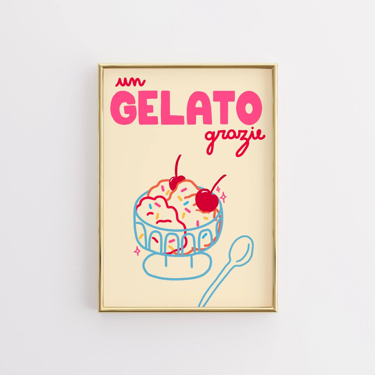 Gelato Poster – Italian Ice Cream Wall Art Print