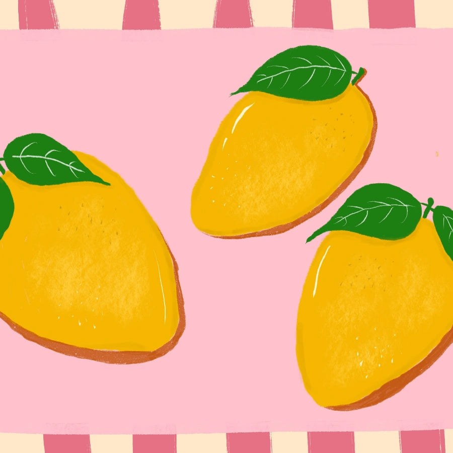 Mango Fruit Kitchen Print – Colorful Tropical Wall Art