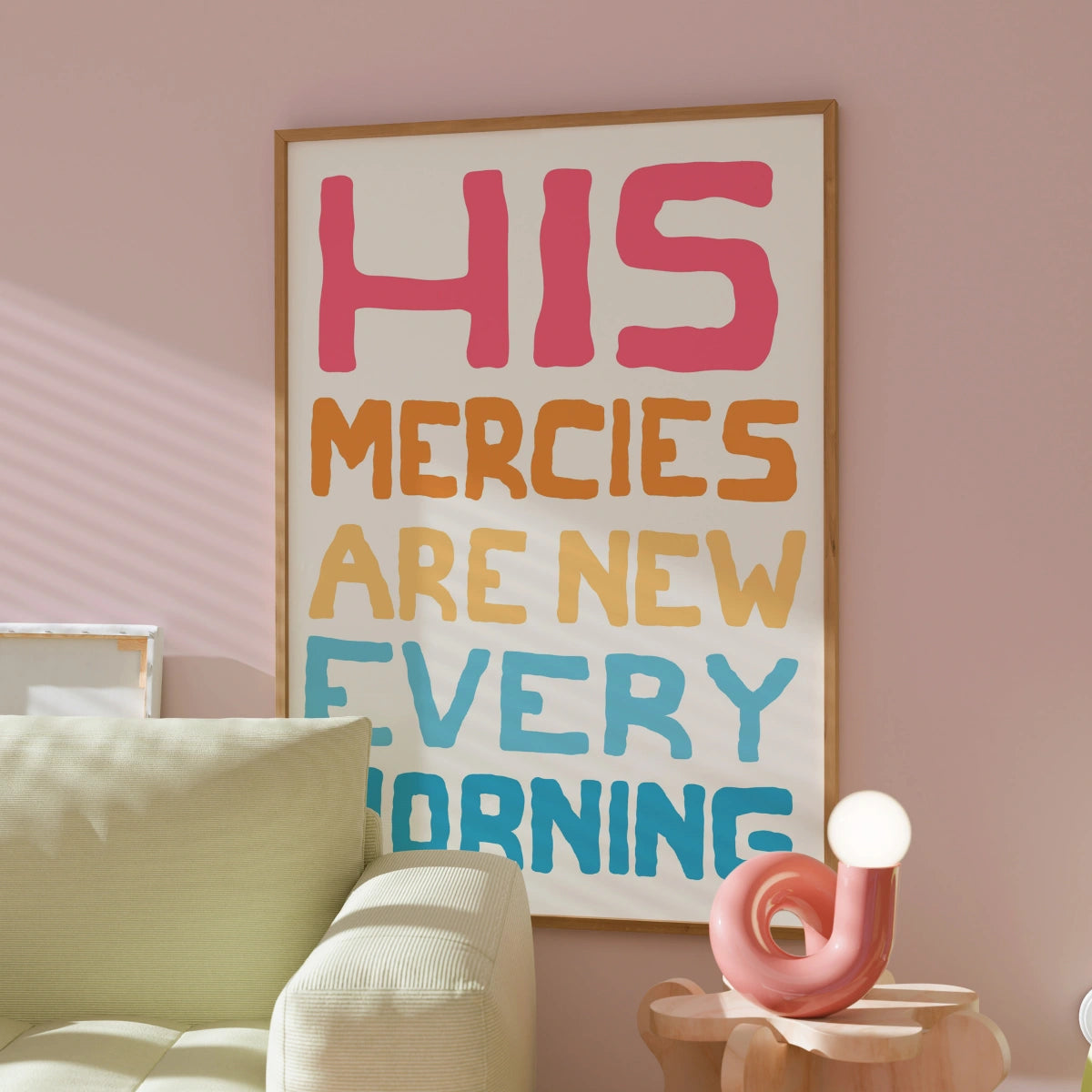 His Mercies Are New Every Morning Print – Christian Colorful Wall Art