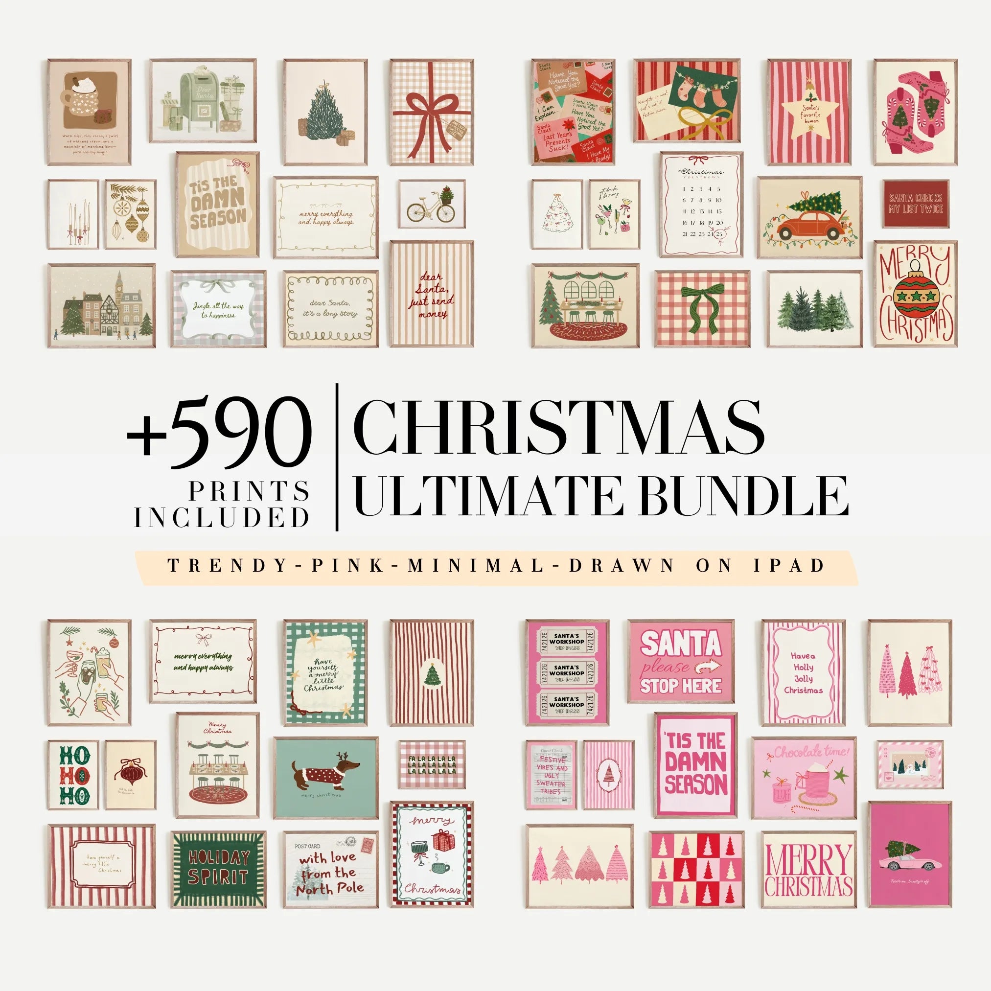 Handmade Whole Christmas Decor, over 590 prints