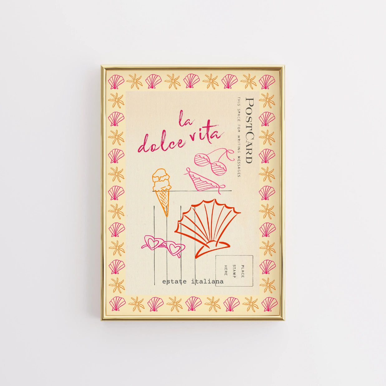 La Dolce Vita Print – Italian Summer Postcard Wall Art