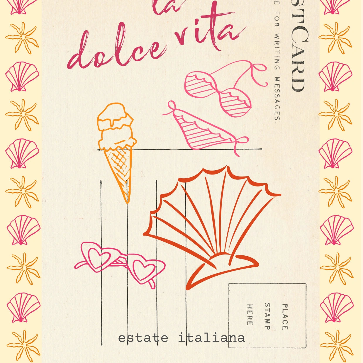 La Dolce Vita Print – Italian Summer Postcard Wall Art