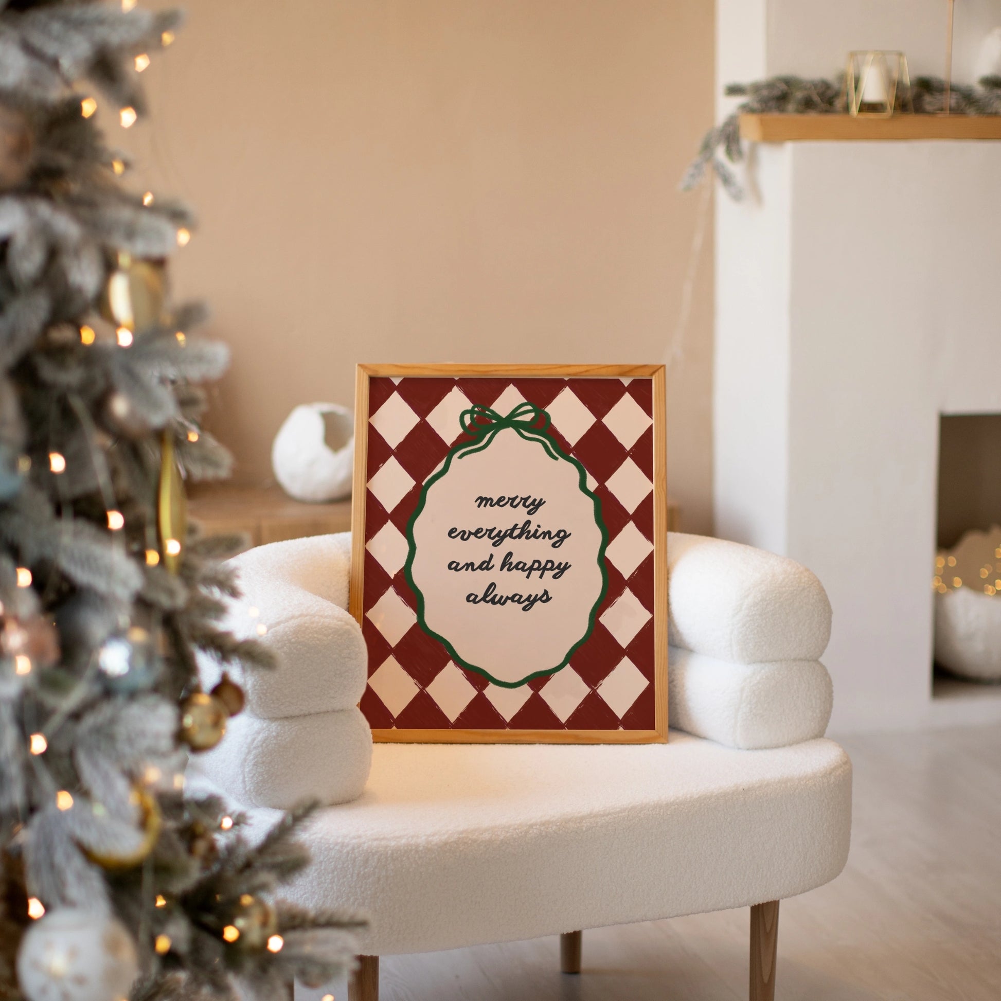 Retro Holiday Typography Decor