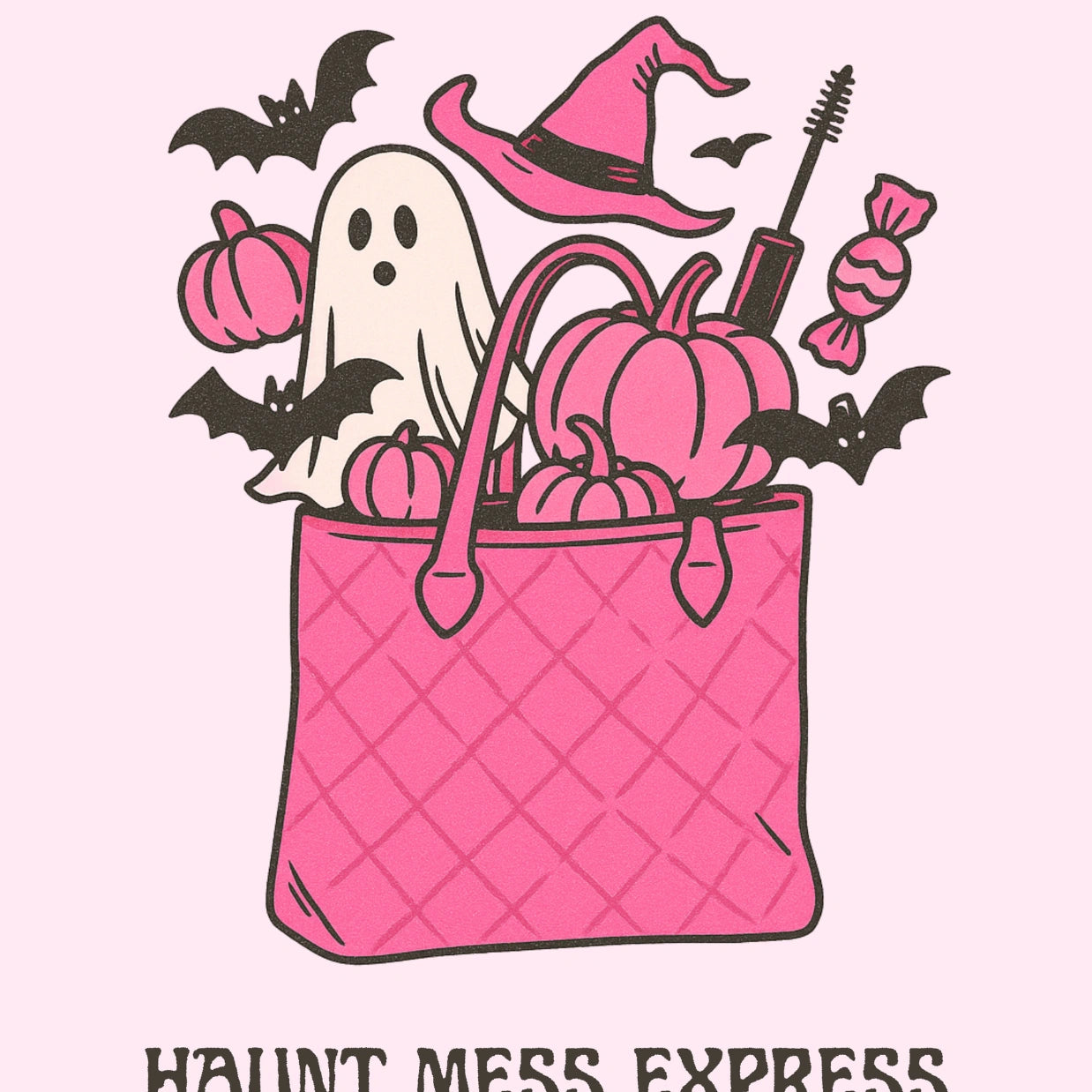 Haunt Mess Express – Lustiger Halloween-Druck