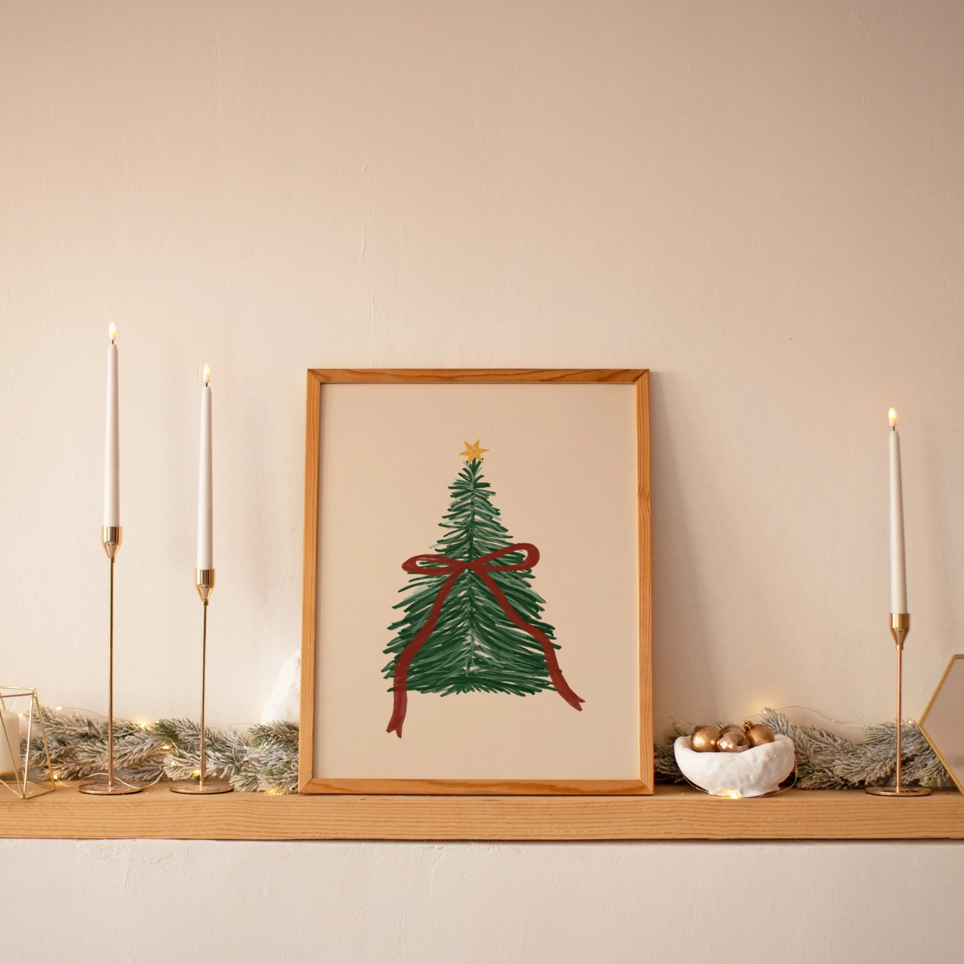 Cozy Minimal Christmas Print