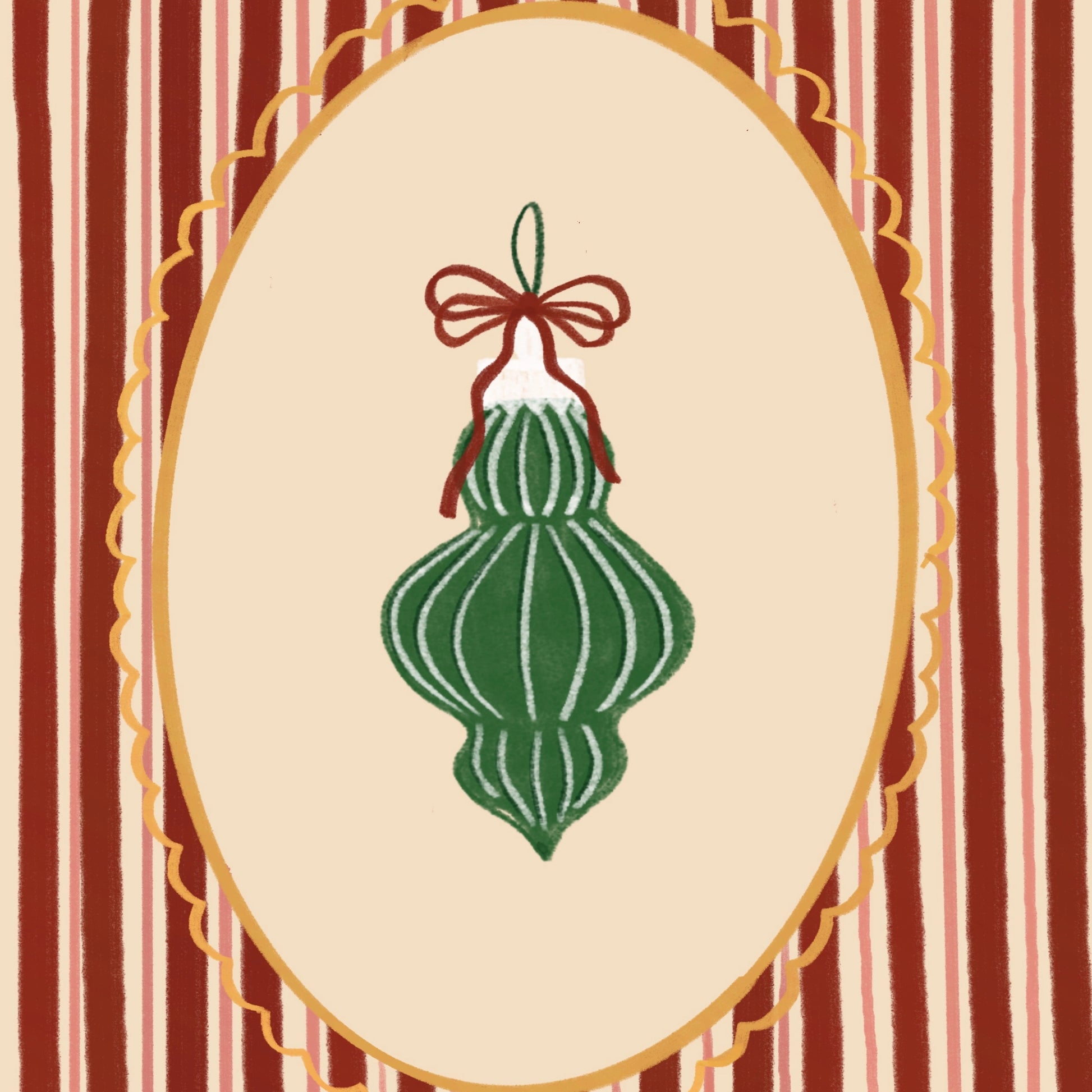 Stampa natalizia disegnata a mano