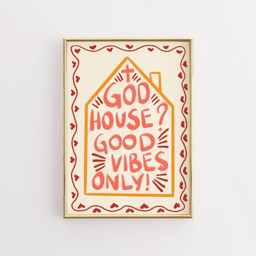 Good Vibes Only Christian Wall Art – Fun Faith Print