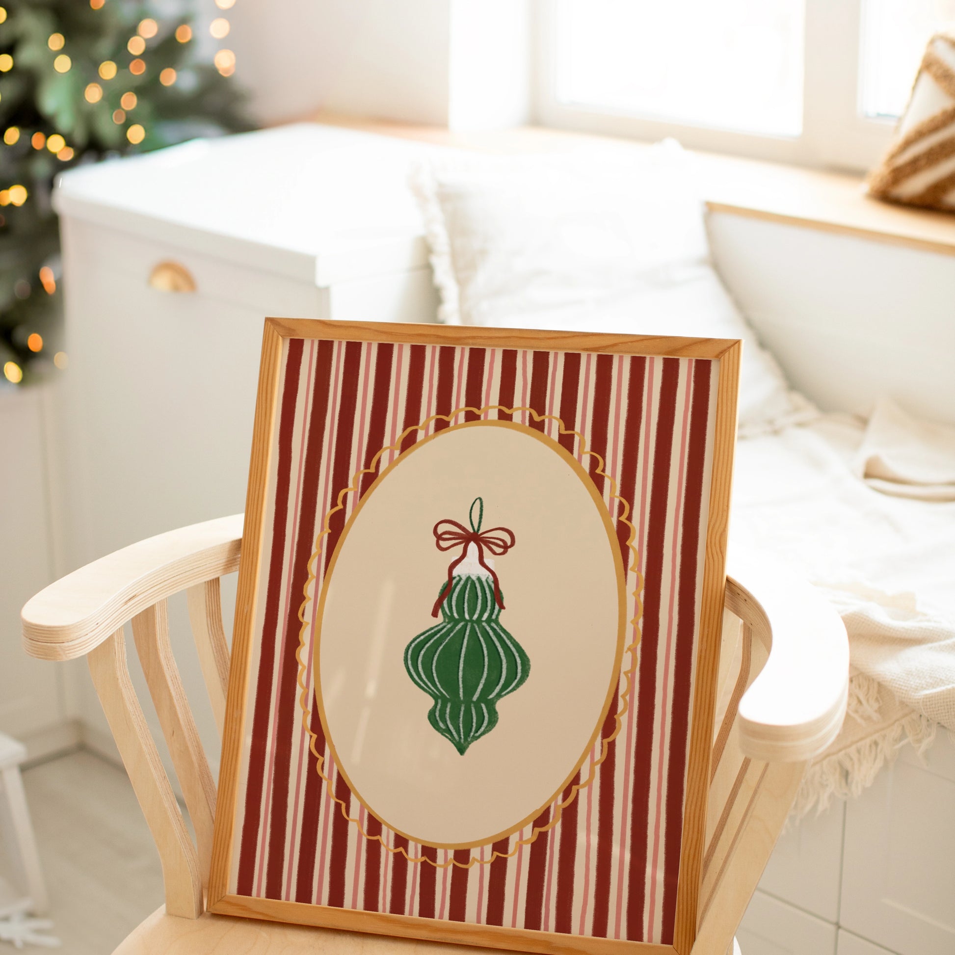 Stampa natalizia disegnata a mano