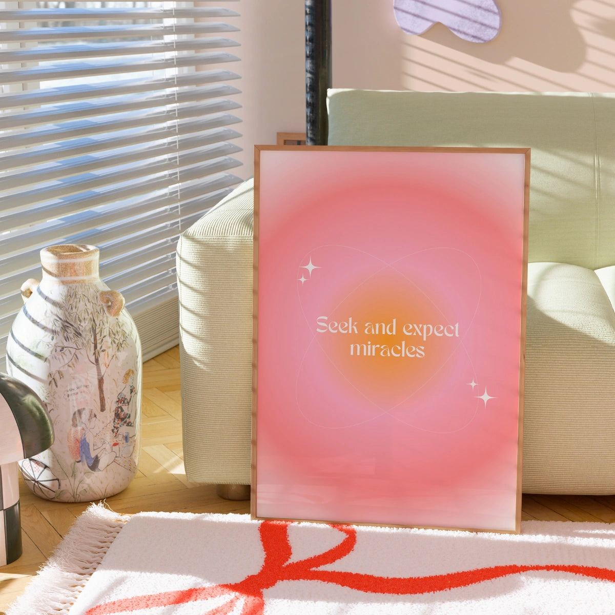 Seek and Expect Miracles Print – Modern Christian Wall Art