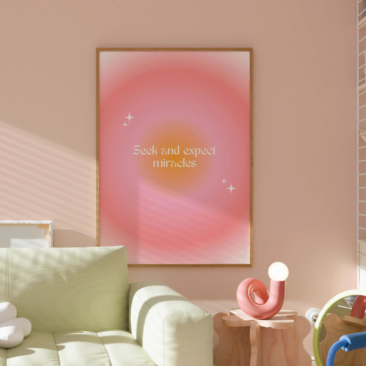 Seek and Expect Miracles Print – Modern Christian Wall Art