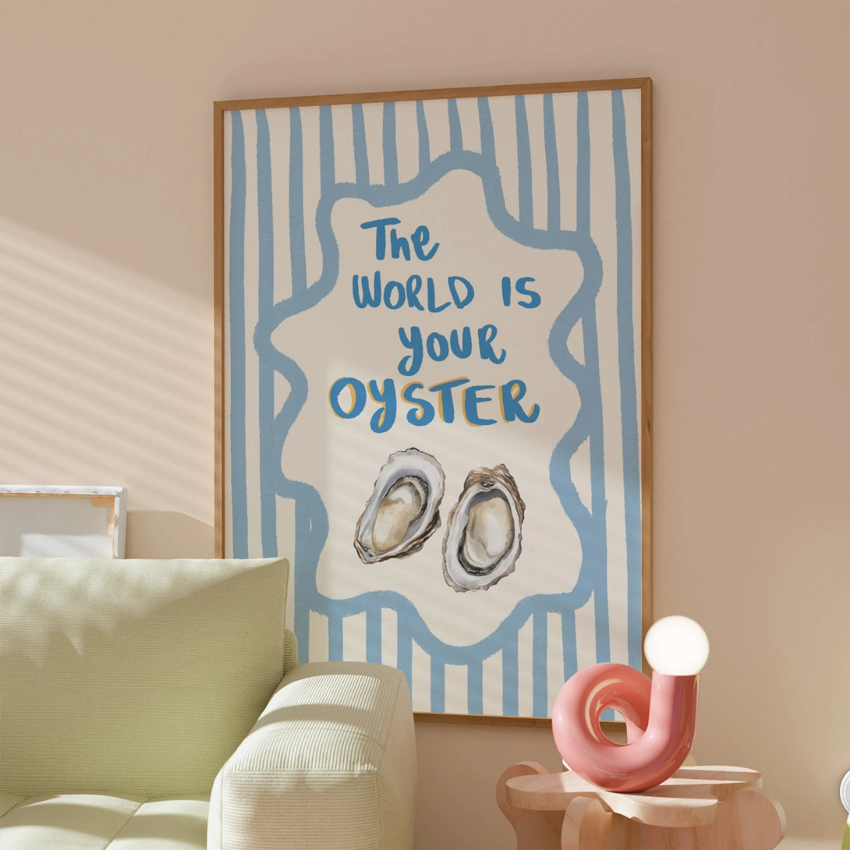 The World Is Your Oyster Print - Coastal Kitchen Wall Art