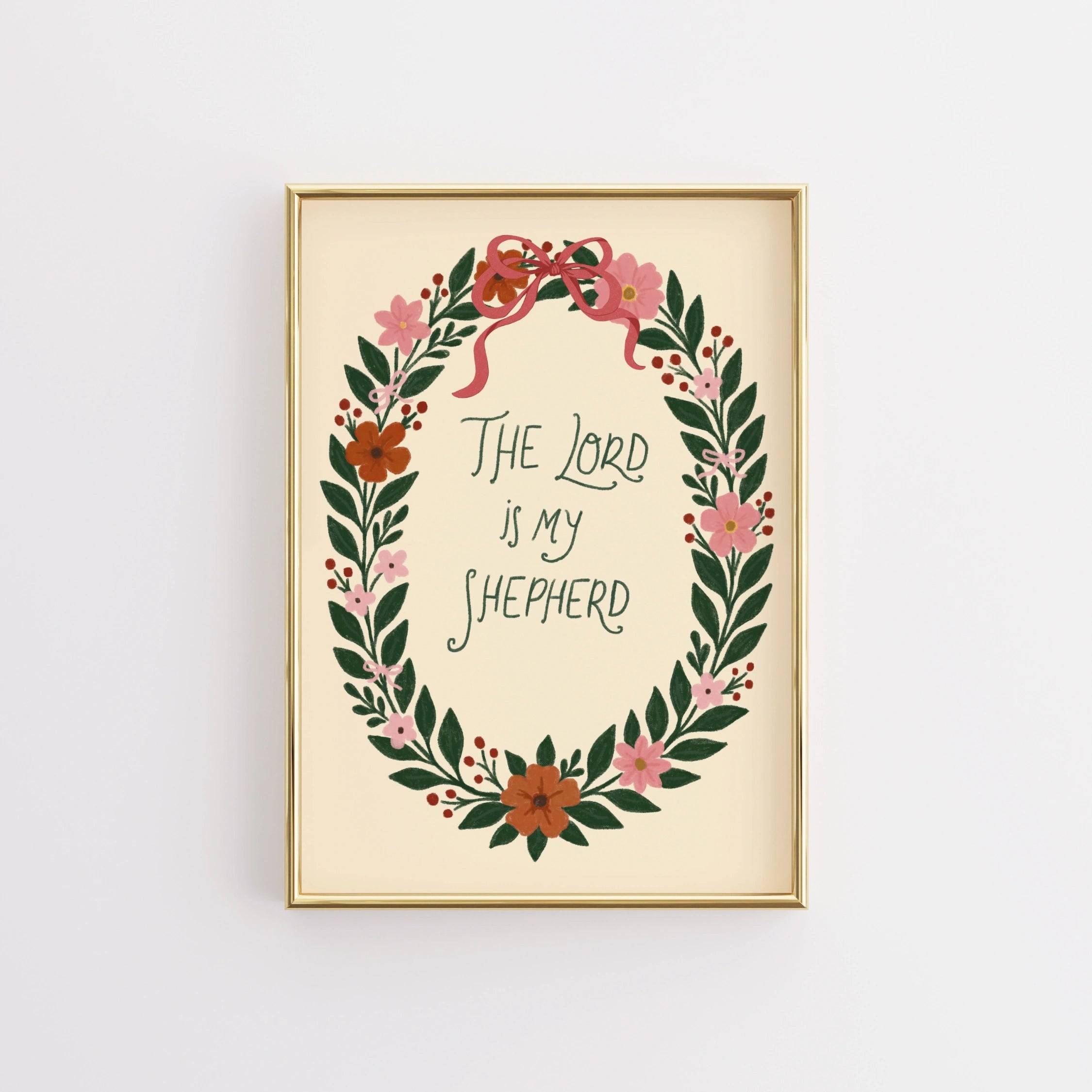 Christian Floral Scripture Print