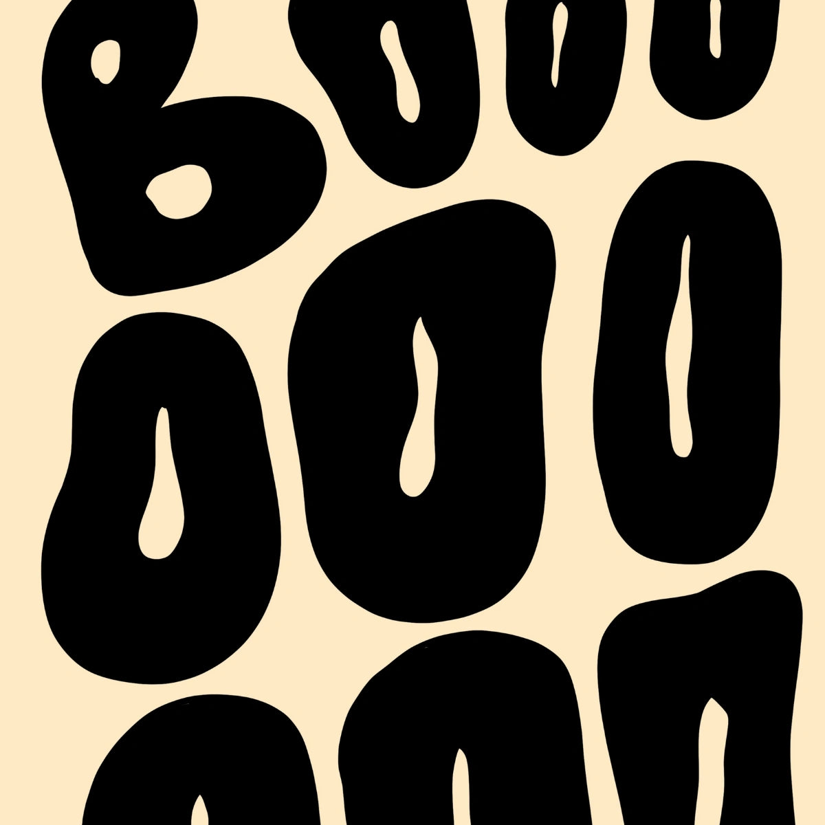 BOOOO Stampa di Halloween – Minimalista e spettrale