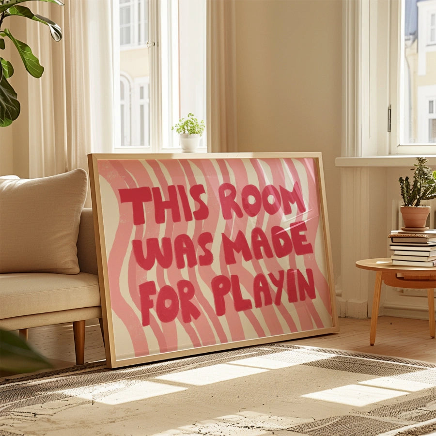 Playroom Quote Nursery Print – Cute Wall Art for Girls