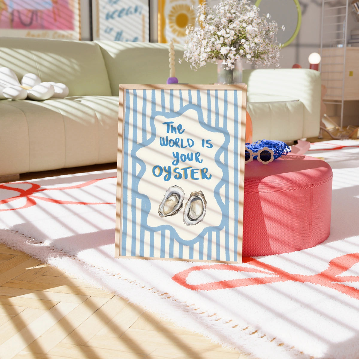 The World Is Your Oyster Print - Coastal Kitchen Wall Art