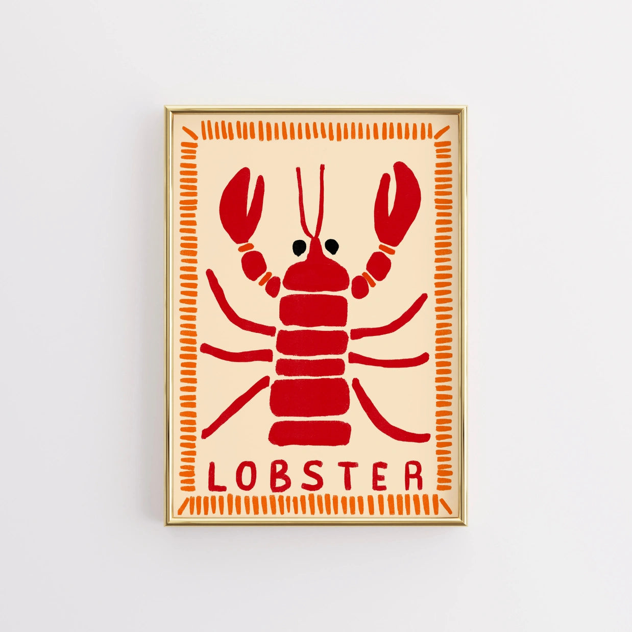 Lobster Print – Bold Red Coastal Wall Art