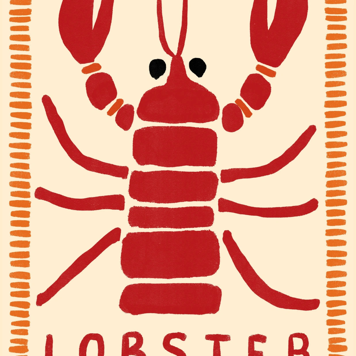 Lobster Print – Bold Red Coastal Wall Art