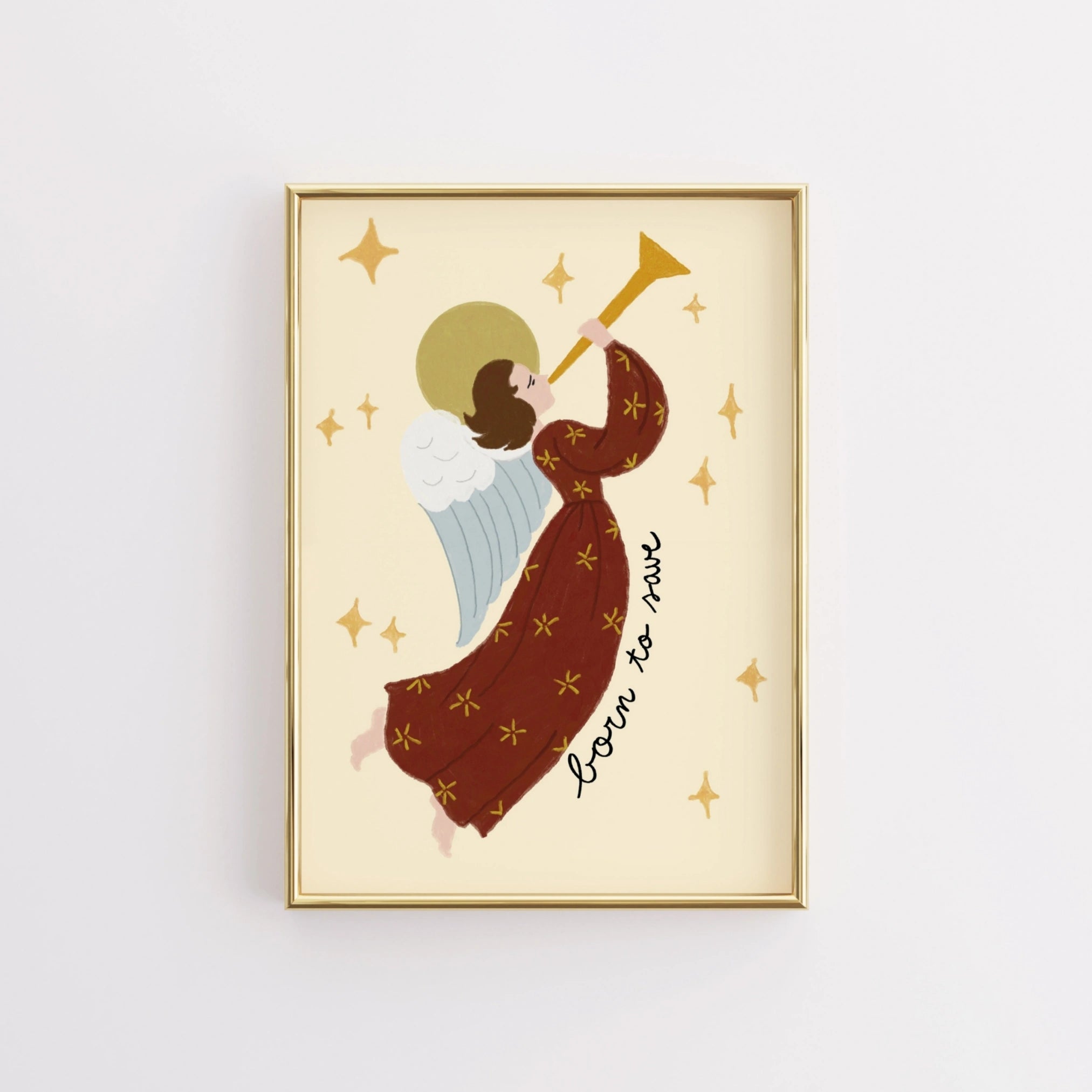Born to Save Angel Christmas Print