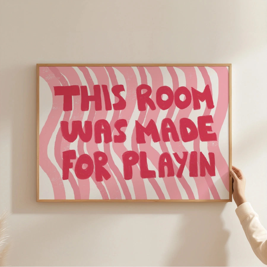 Playroom Quote Nursery Print – Cute Wall Art for Girls