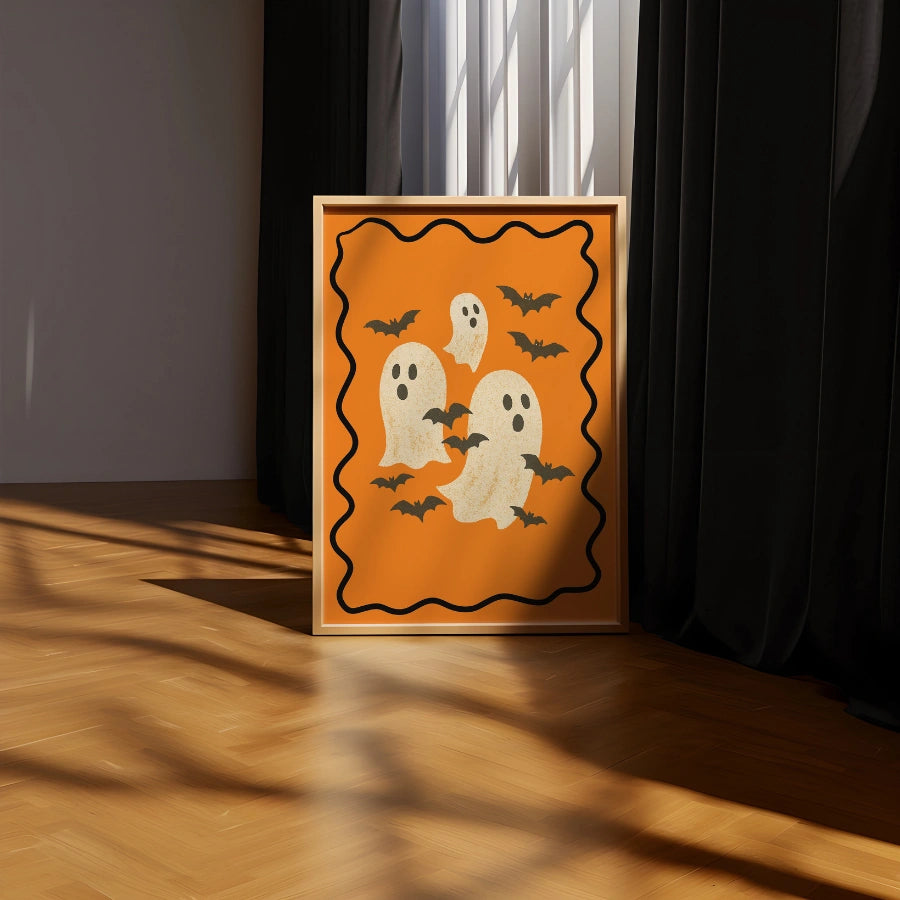 Halloween Ghost Print – Funny Ghost Wall Art