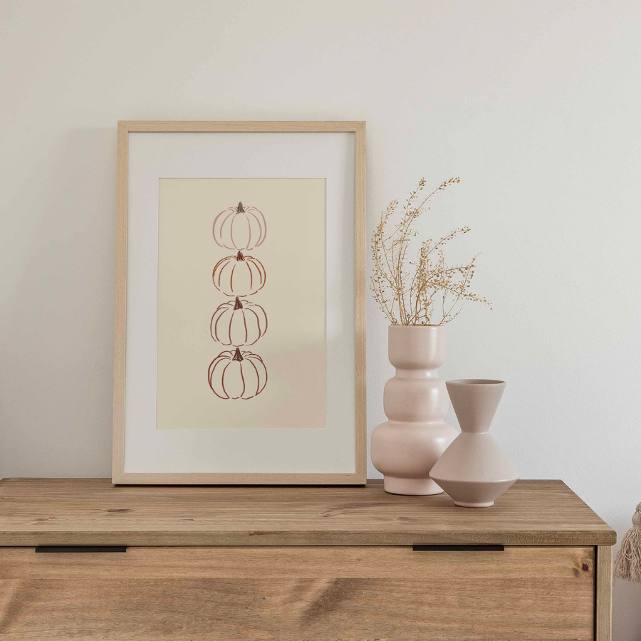 Minimal Pumpkins Print
