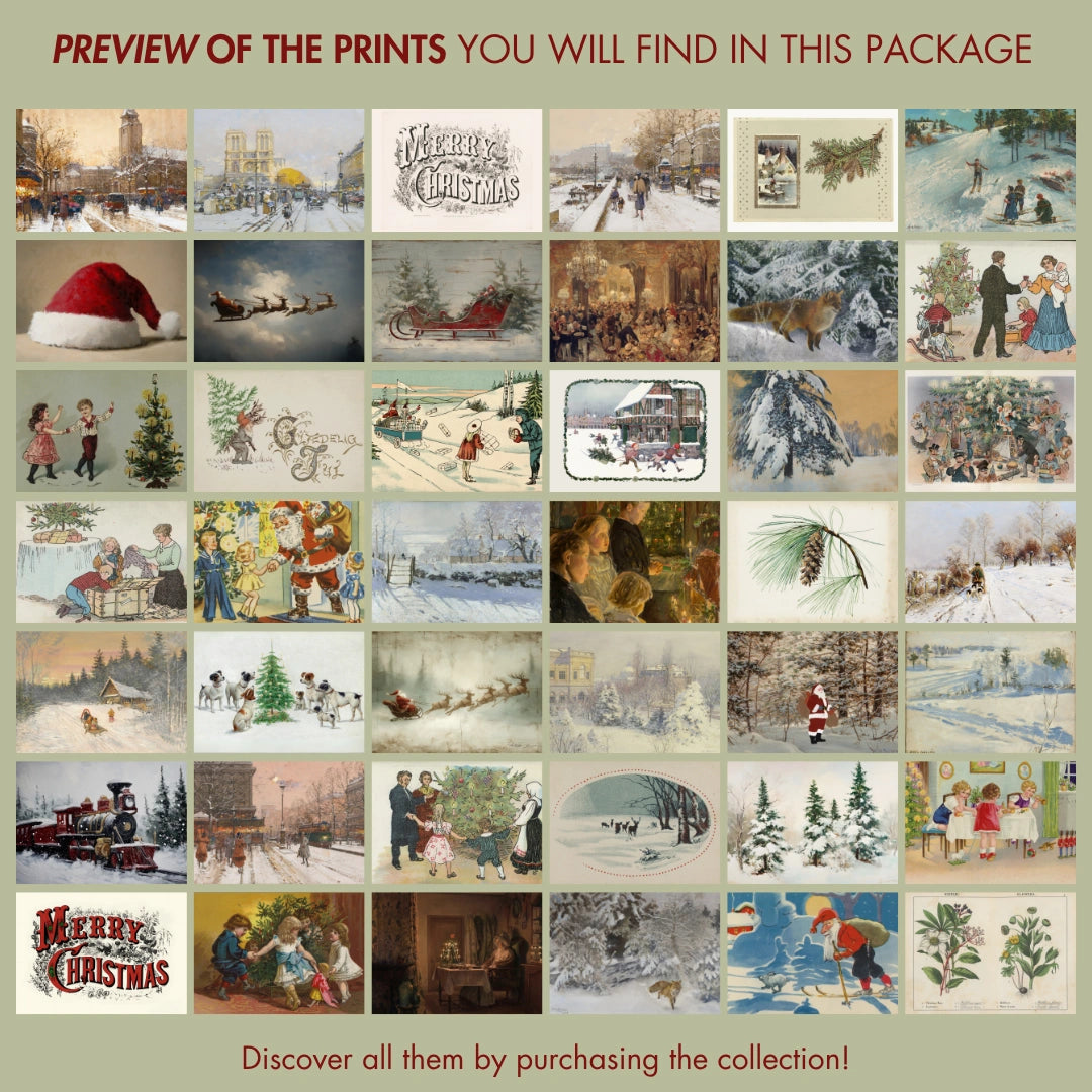 Vintage Christmas & Winter, over 300 prints