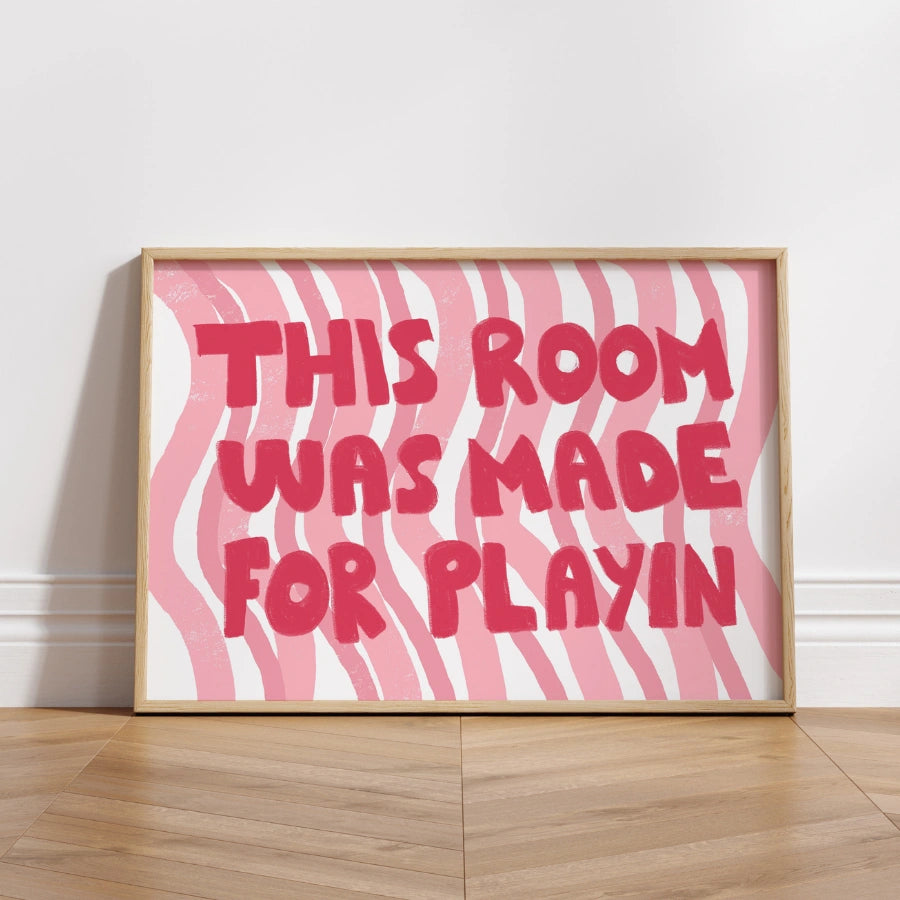 Playroom Quote Nursery Print – Cute Wall Art for Girls