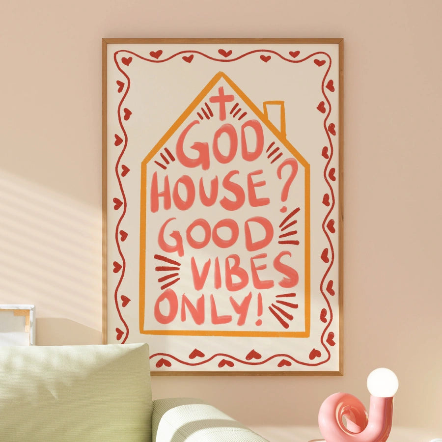 Good Vibes Only Christian Wall Art – Fun Faith Print