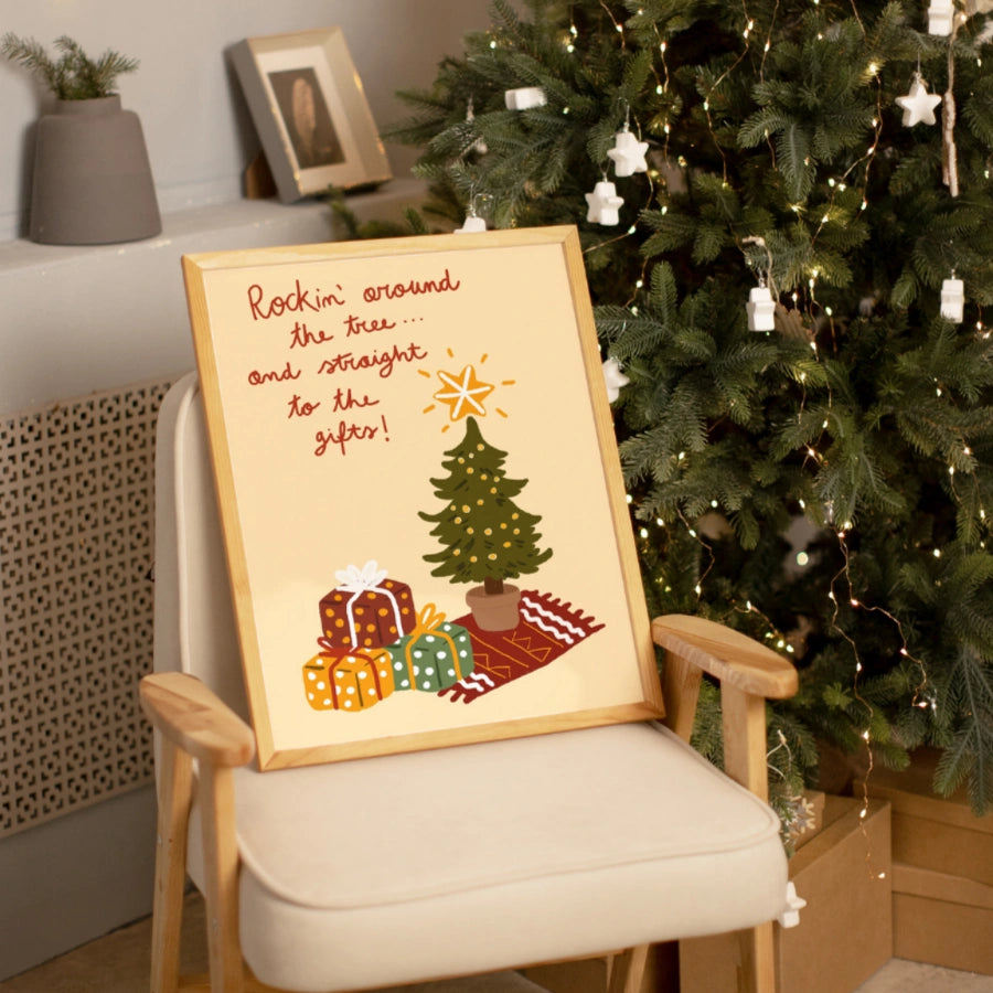 Christmas Tree Wall Art - Funny Holiday Gift Print