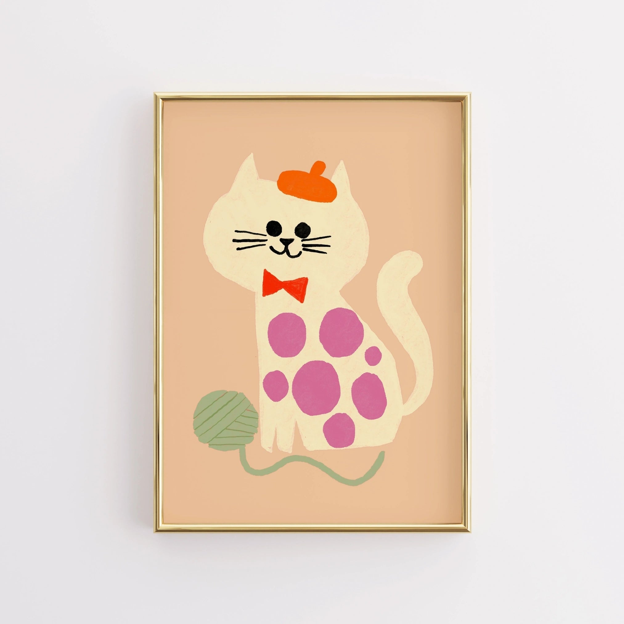 Cat Nursery Print – Cute Kitten Wall Art for Kids Room
