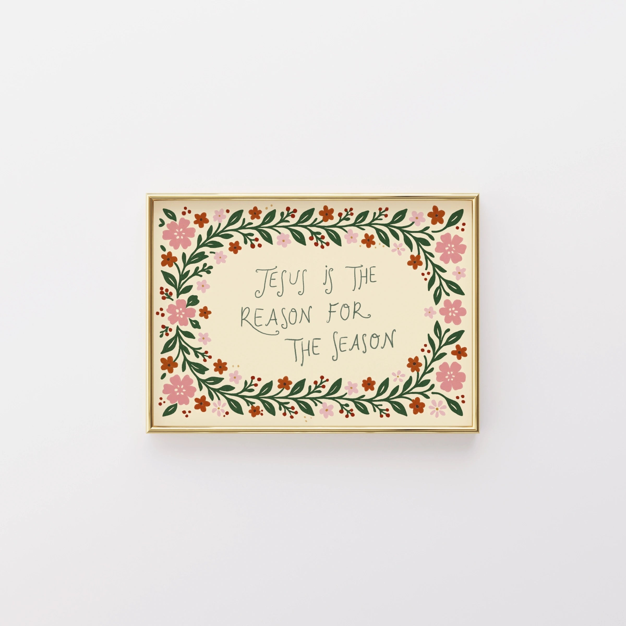 Floral Scripture Quote Print