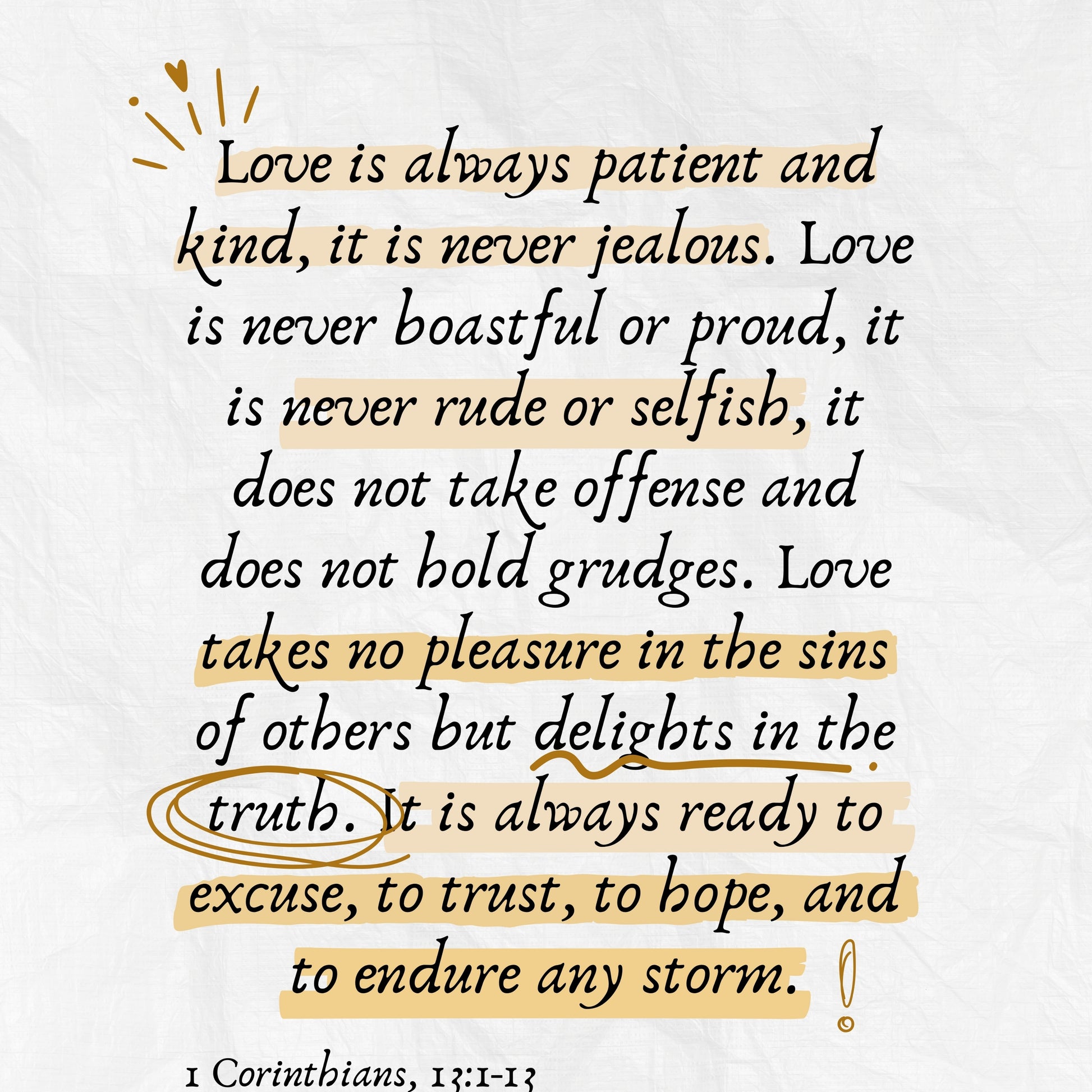 1 Corinthians 13 Wall Art – Bible Verse Print