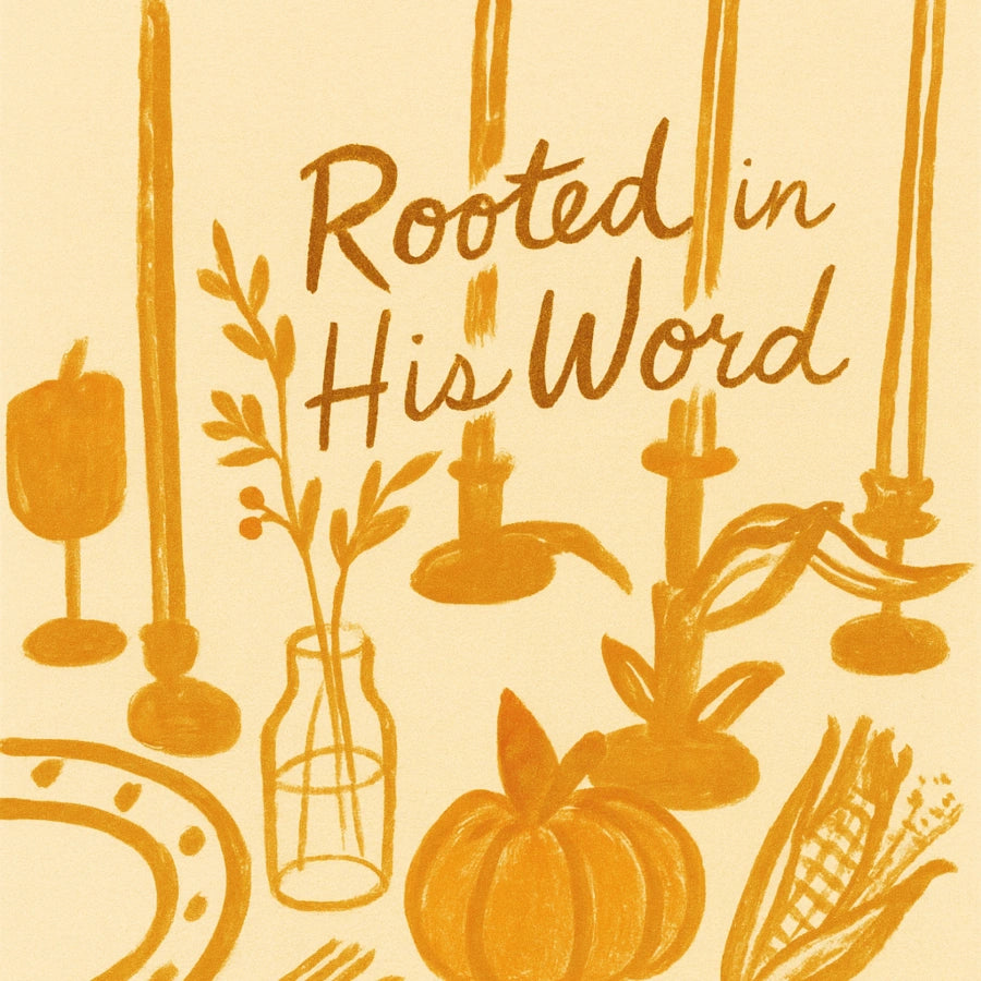 Rooted in His Word Wall Art - Autumn Christian Print
