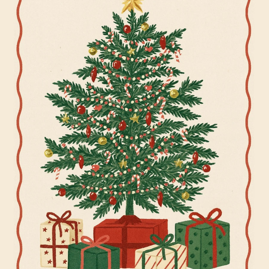 Christmas Tree Wall Art - Classic Holiday Gift Print