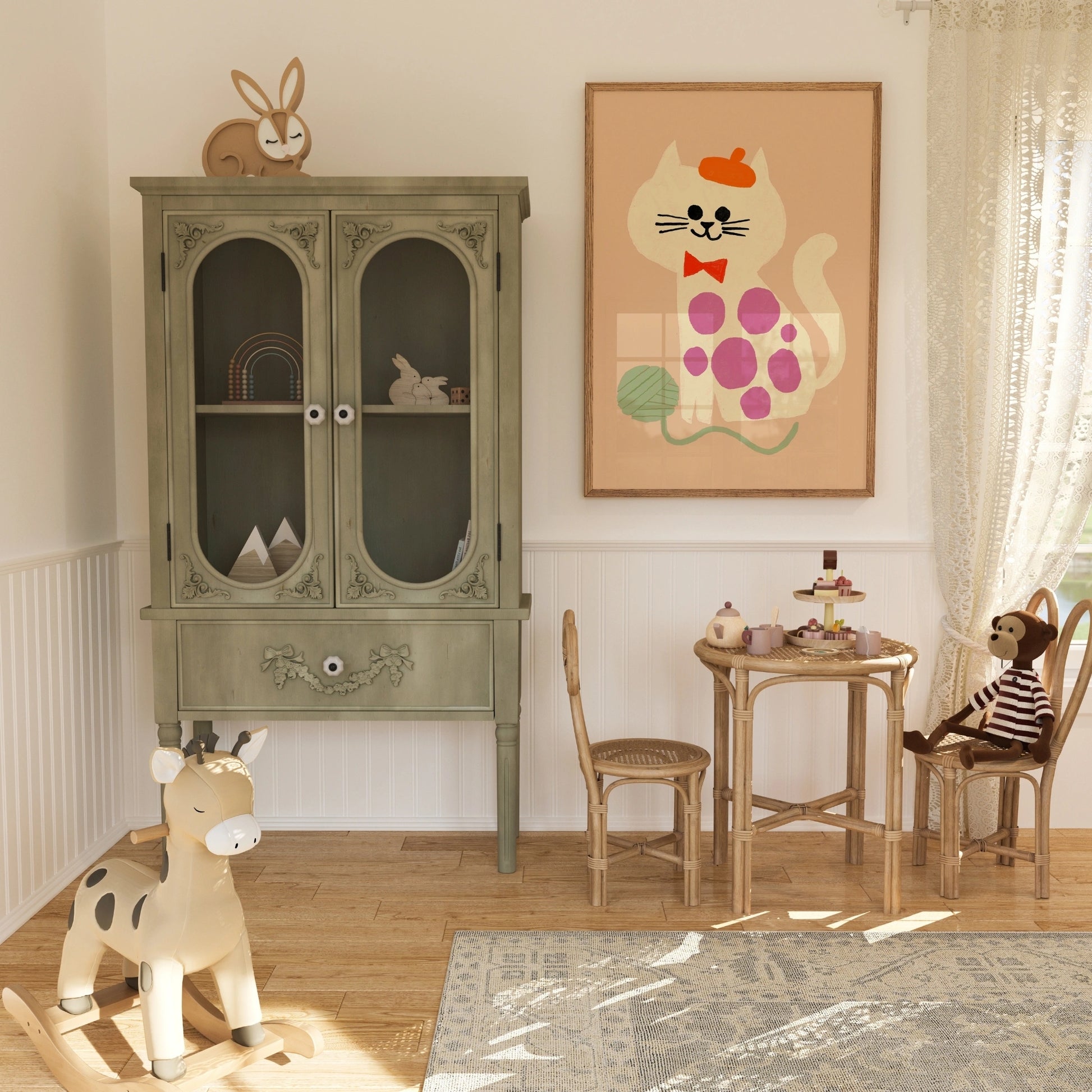 Katzenbild fürs Kinderzimmer – Niedliches Kätzchen-Wandbild fürs Kinderzimmer